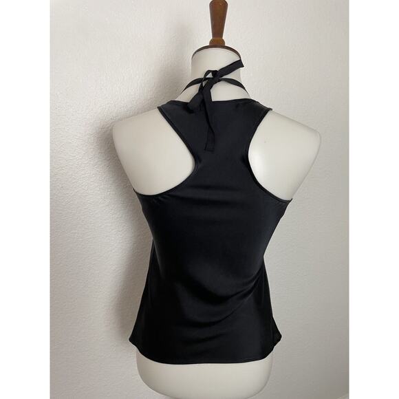 Club Monaco Tank Top Jeweled Ribbon Tie Racerback - Picture 7 of 8